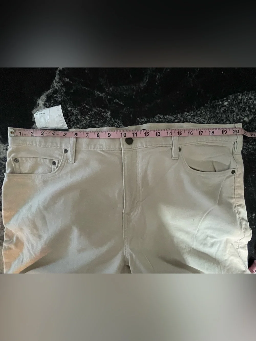 Banana Republic Men's Traveler Skinny Fit Cream Jeans
